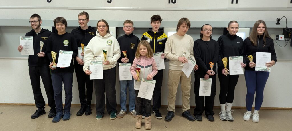 Jugend Rangliste 2025: Siegerehrung